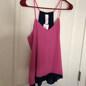 Reversible pink and Navy Candies Tank top